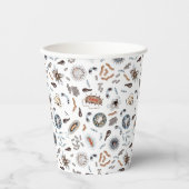 細菌とウイルスのパターン 紙コップ (正面)