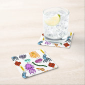 細菌の種類 スクエアペーパーコースター (インサイチュ)