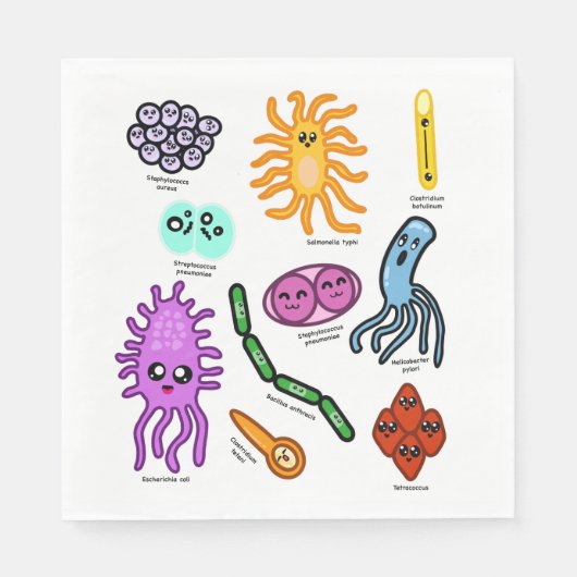 細菌の種類 スタンダードランチョンナプキン (正面)