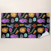 細菌の種類 ビーチタオル (正面)