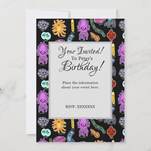 細菌の種類 招待状 (裏面)