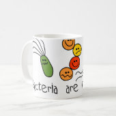 細菌は私の友人です コーヒーマグカップ (正面左)