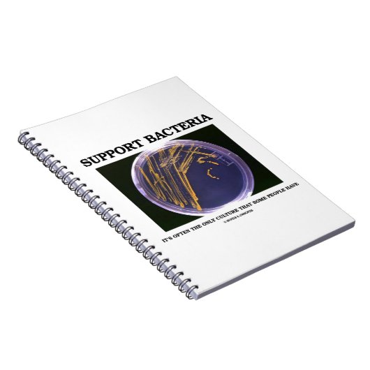 細菌を支持する場合は一部の人々しか培養しない ノートブック (右側)