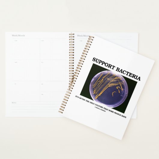 細菌を支持する場合は一部の人しか培養しない プランナー手帳 (ディスプレー)