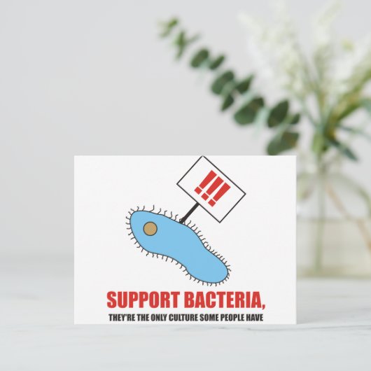 細菌を支持する ポストカード (スタンド正面)