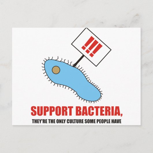 細菌を支持する ポストカード (正面)