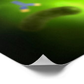 細菌を殺す抗体の概念像 ポスター (角)