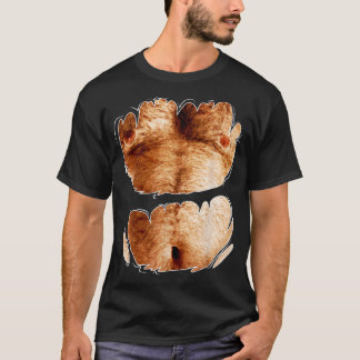 細菌パーティーの偽の毛の多い胸のための最高のの毛 Tシャツ