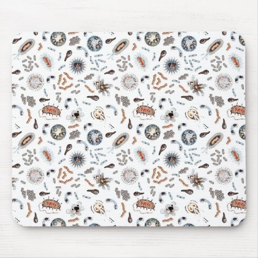 細菌及びウイルスパターン マウスパッド (正面)