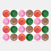 細菌培養プレートおよびグラム染色 ラッピングペーパーシート (正面)