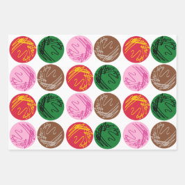 細菌培養プレートおよびグラム染色 ラッピングペーパーシート