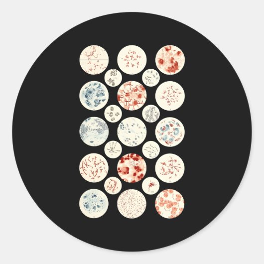 細菌微生物学バクテリア科学Tiny Micro ラウンドシール (正面)