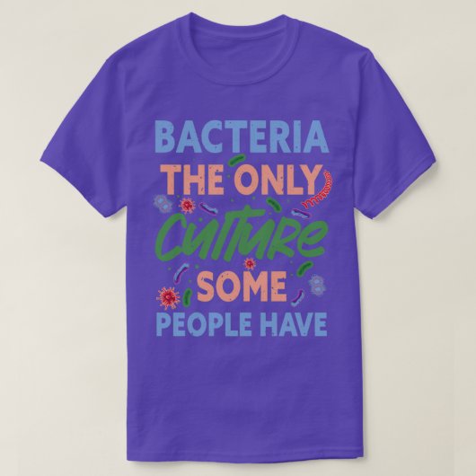 細菌微生物科学生物学 Tシャツ (デザイン正面)