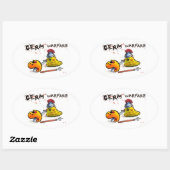 細菌戦のシール 楕円形シール (シート)