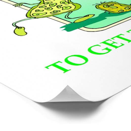 細菌生物学研究のジョーク ポスター (角)