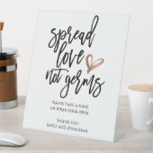 細菌結婚がマスクを取らない愛の拡散 台座サイン (インサイチュ)