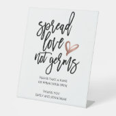 細菌結婚がマスクを取らない愛の拡散 台座サイン (正面)