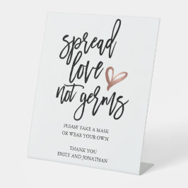 細菌結婚がマスクを取らない愛の拡散 台座サイン