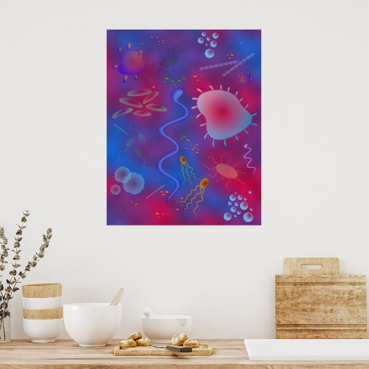 細菌 ポスター (キッチン)