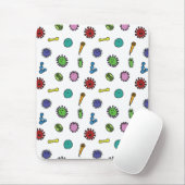 細菌、細菌およびウイルスパターン マウスパッド (マウス)