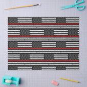 細赤線旗消防士の退職消防士 薄葉紙 (クラフト)