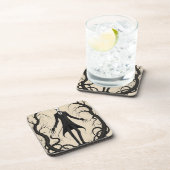 細身の男セピア伝説の神話 コースター (右側)