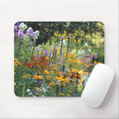 細道に沿うカラフルな庭 マウスパッド (マウス)