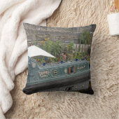 細長いボートと花園 クッション (ブランケット)