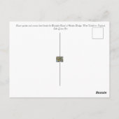 細長いボートと花園 ポストカード (裏面)