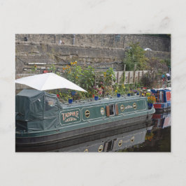 細長いボートと花園 ポストカード