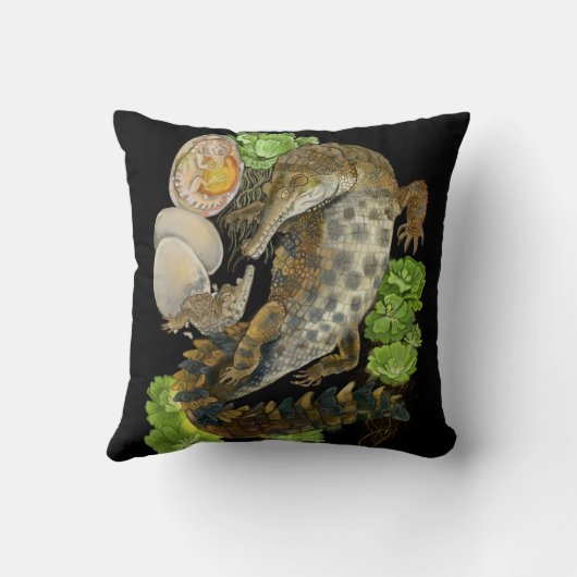 細長いワニ クッション (裏面)