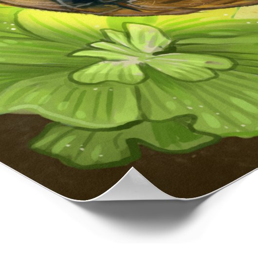 細長いワニ ポスター (角)