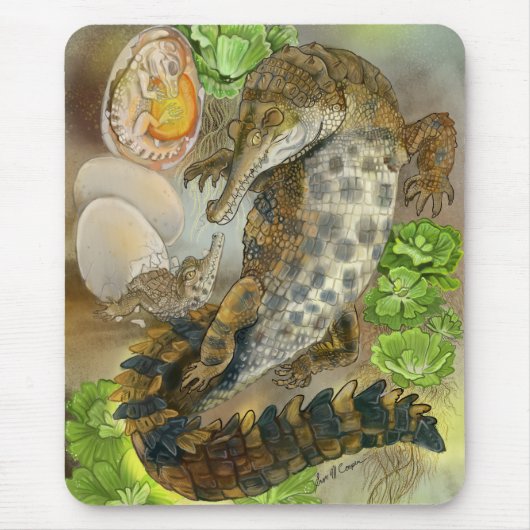 細長いワニ マウスパッド (正面)