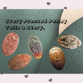 細長い土産コイン/押されたペニーコレクター アクセサリーポーチ