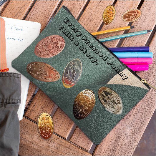 細長い土産コイン/押されたペニーコレクター アクセサリーポーチ