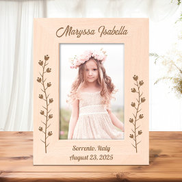 細長い花茎5 x 7 レーザー彫刻フレーム