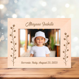 細長い花茎7 x 5 レーザー彫刻フレーム