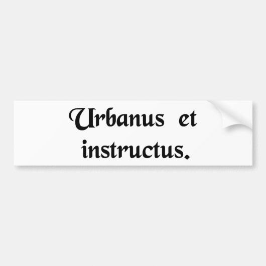 紳士および学者 バンパーステッカー (正面)