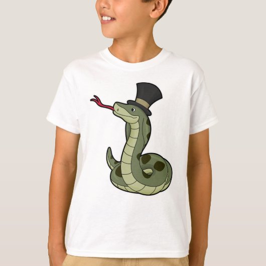 紳士と帽子と蛇 Tシャツ (正面)