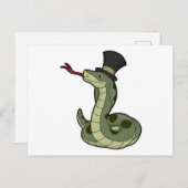 紳士と帽子の蛇 ポストカード (正面/裏面)