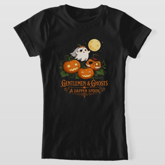 紳士と幽霊のハロウィン Tシャツ (レイダウン)