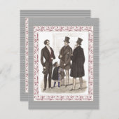 紳士のみの優雅な独身パーティー 招待状 (正面/裏面)