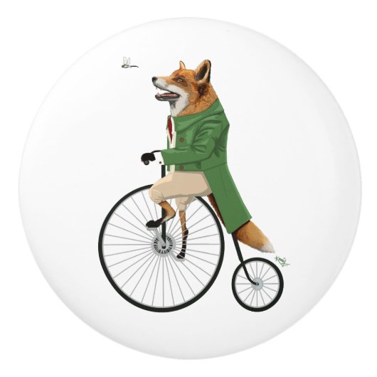 紳士のキツネトンボを追いかける セラミックノブ (正面)