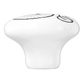 紳士のキツネトンボを追いかける セラミックノブ (側面)