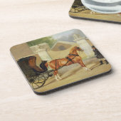 紳士のキャリッジ: カブリオレ、c.1820-30 (油 コースター (左側)