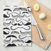 紳士のクラブ。 髭パターン2 キッチンタオル (四つ折り)