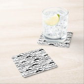 紳士のクラブ。 髭パターン2 スクエアペーパーコースター (インサイチュ)