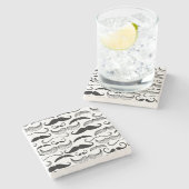 紳士のクラブ。 髭パターン2 ストーンコースター (横)