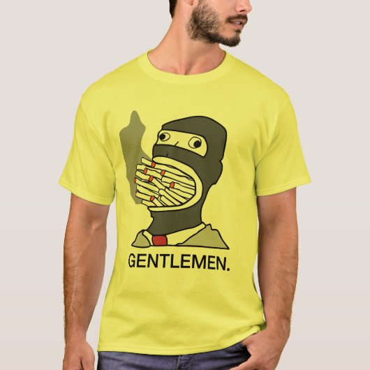 紳士のスパイの喫煙 Tシャツ (正面)