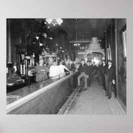 紳士のバー、1910年。ヴィンテージ写真 ポスター
